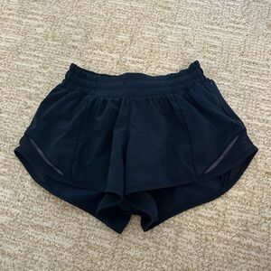 Navy lululemon hotty hot shorts 2.5